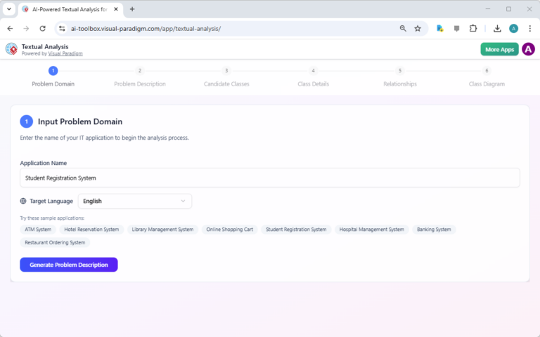 Transformar los requisitos de software en diagramas de clases: Una guía profesional de análisis textual impulsada por inteligencia artificial para Visual Paradigm