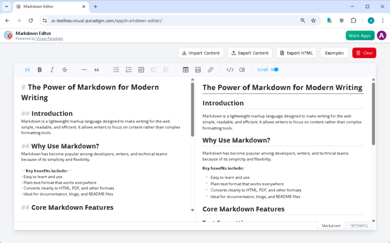 Membuat Dokumen Profesional dalam Hitungan Menit dengan Editor Markdown Visual Paradigm