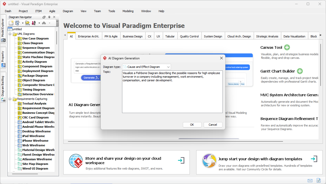 Generate a Root Cause Fishbone Diagram in Seconds with Visual Paradigm