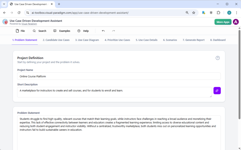 Architektura centrum edukacji cyfrowej za pomocą asystenta do rozwoju opartego na przypadkach użycia z możliwością AI