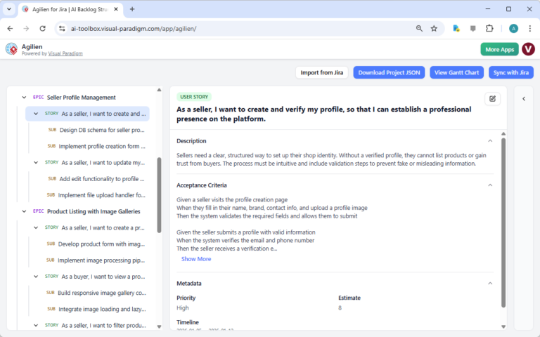 Building a Vintage E-commerce Backlog: AI-Powered Planning with Agilien