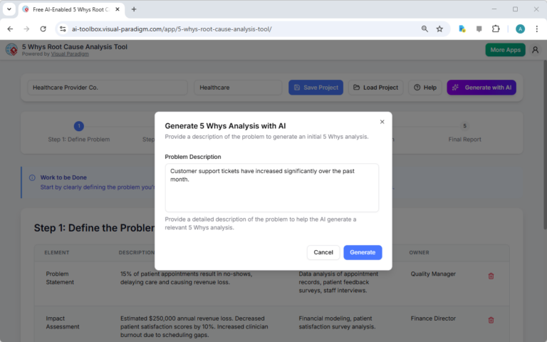 Solving Support Ticket Spikes with a Professional AI 5 Whys Tool