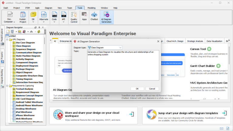 Turn Your Ideas into UML Class Diagrams in Seconds with Visual Paradigm