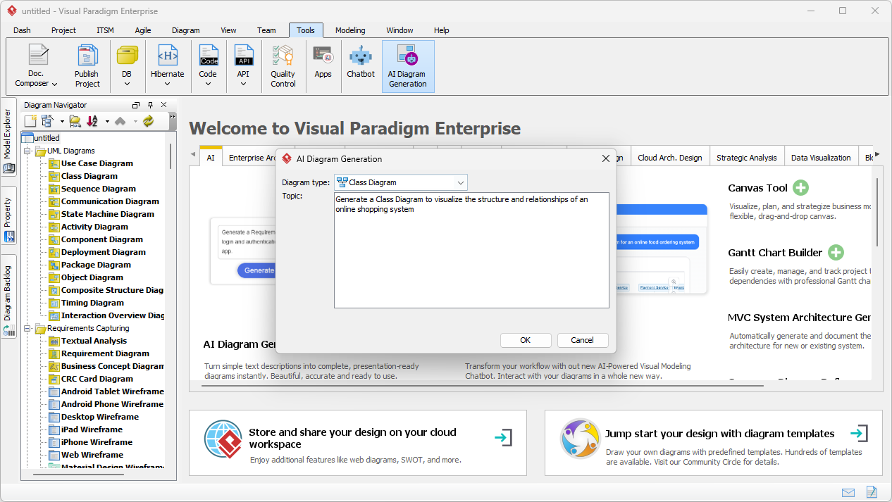 Turn Your Ideas into UML Class Diagrams in Seconds with Visual Paradigm