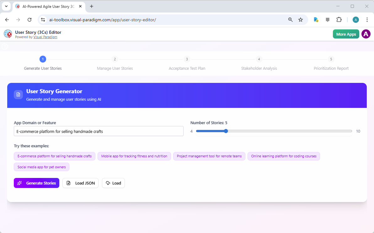 Creating a Handmade Crafts E-commerce Platform: An AI-Powered User Story Workflow